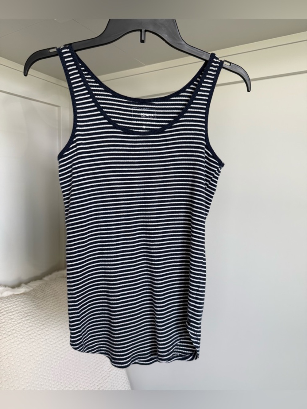 Sonoma Navy and White Striped Tank Size Small
